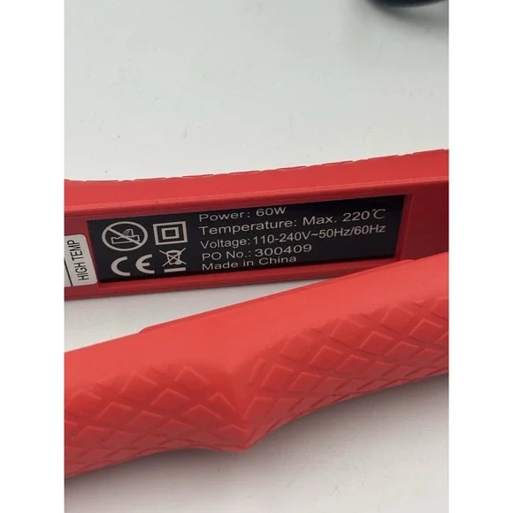 Jose Eber Pro Series Ceramic Red Flat Iron Straightener 1 inch plate Tested - Picture 5 of 8